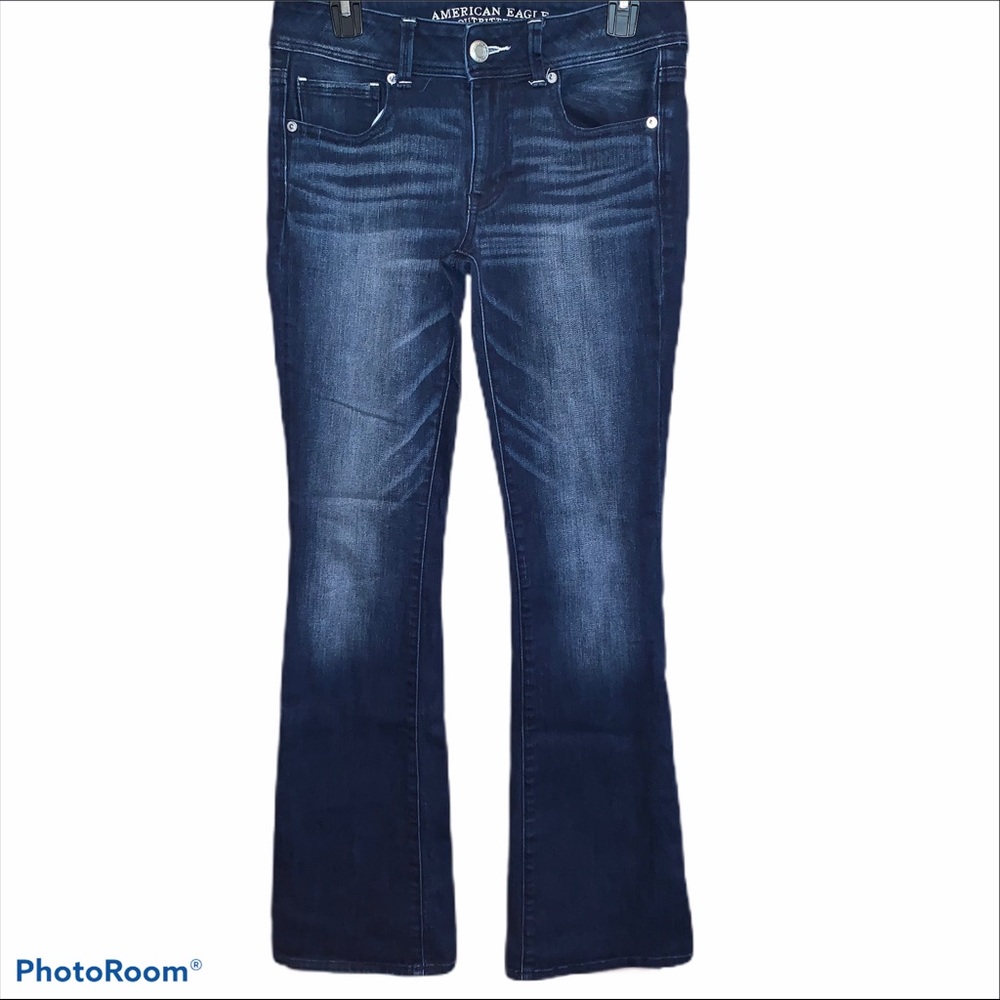 AEO | Super Stretch Kickboot Midrise Jeans - Picture 2 of 7